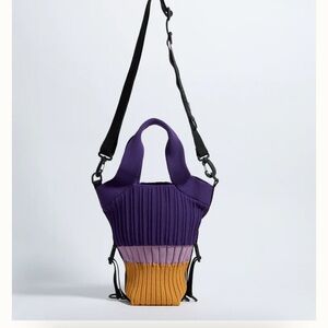 Atacz Voyage Tote Bag Purple Stripes